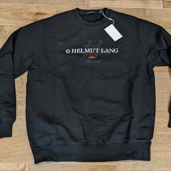 Helmut Lang Other - Men's HELMUT LANG Layer Logo Sweatshirt Black Large